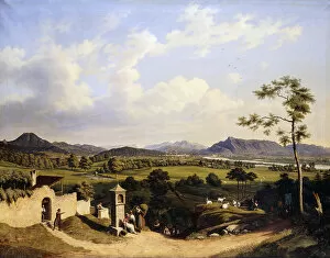 Images Dated 30th August 2012: Views of Salzburg; Blick auf Salzburg, 1847 (oil on canvas)