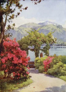 Ella Du Cane Gallery: Villa Carlotta, Lago di Como (colour litho)