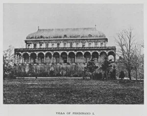 Villa of Ferdinand I (b / w photo)