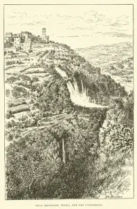 Villa Mecenate, Tivoli, and the Cascatelle (engraving) Villa Mecenate, Tivoli, and the Cascatelle (engraving)