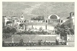 Villa of the Roman Emperor Hadrian at Tivoli, Italy (engraving) Villa of the Roman Emperor Hadrian at Tivoli, Italy (engraving)