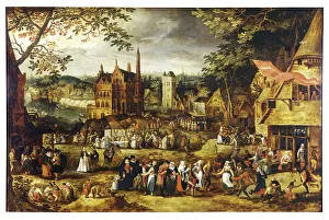 Festivals Gallery: Village Fair (oil on panel)