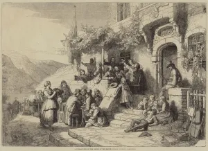 A Village Inn on the Banks of the Rhine (engraving) A Village Inn on the Banks of the Rhine (engraving)