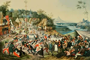A Village Kermesse and Peasants dancing round a Maypole A Village Kermesse and Peasants dancing round a Maypole