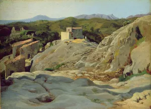 A Village in the Mountains (oil on paper on canvas) A Village in the Mountains (oil on paper on canvas)