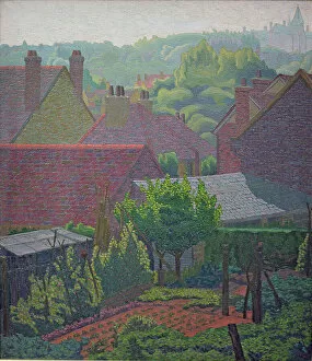 Images Dated 15th May 2008: Village Rooftops (oil)