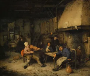 Violin Player and Drinking Farmers in a Tavern, 1663 (oil on wood) Violin Player and Drinking Farmers in a Tavern, 1663 (oil on wood)