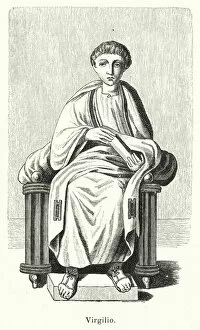 Virgil, Roman poet (litho)