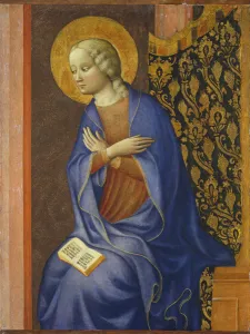 The Virgin Annunciate, c. 1430 (tempera on panel) The Virgin Annunciate, c. 1430 (tempera on panel)
