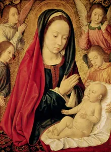 The Virgin and Child Adored by Angels (oil on panel) The Virgin and Child Adored by Angels (oil on panel)