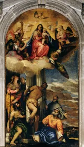 Virgin and Child with angel musicians and Saints (oil on canvas) Virgin and Child with angel musicians and Saints (oil on canvas)