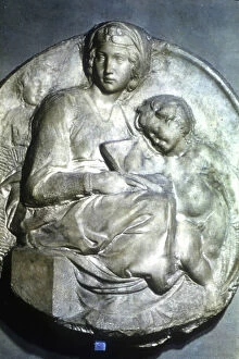 Biblical Figure Gallery: Virgin and Child (marble)