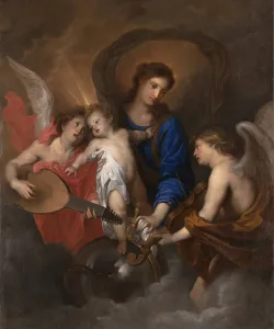 Virgin and Child with Music-Making Angels, c.1630 (oil on canvas) Virgin and Child with Music-Making Angels, c.1630 (oil on canvas)