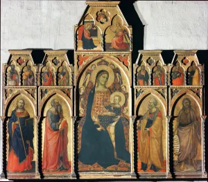 Virgin with child with st James the major, st John the evangelist Virgin with child with st James the major, st John the evangelist