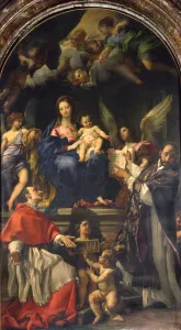 The Virgin Enthroned between Saints Carlo Borromeo and Ignatius of Loyola, c The Virgin Enthroned between Saints Carlo Borromeo and Ignatius of Loyola, c