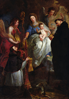 The Virgin Giving a Stole to St. Hubert (oil on canvas) The Virgin Giving a Stole to St. Hubert (oil on canvas)