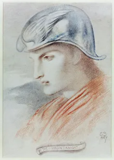 The Virgin Knight, 1887 (coloured chalks on paper) The Virgin Knight, 1887 (coloured chalks on paper)