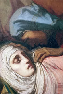 Images Dated 9th May 2007: Virgin Mary at the Foot of the Cross, 1847 (oil on canvas) (detail