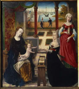 Virgin and Saint Mary Magdalene Painting by the Master of the View of Sainte-Gudule Virgin and Saint Mary Magdalene Painting by the Master of the View of Sainte-Gudule