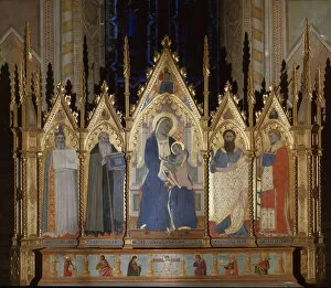 Virgin with saints Augustine, st Anthony the Great, st Bartholomew