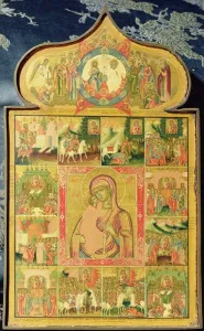 The Virgin of Theodore Stratilates with the miracles, 1759 (egg tempera on wood) The Virgin of Theodore Stratilates with the miracles, 1759 (egg tempera on wood)