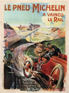 Voiture de course Panhard et levassor pilotee par heath - Michelin Tires (Pneu) - Montaut Voiture de course Panhard et levassor pilotee par heath - Michelin Tires (Pneu) - Montaut