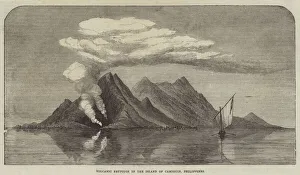 Volcanic Eruption in the Island of Camiguin, Philippines (engraving) Volcanic Eruption in the Island of Camiguin, Philippines (engraving)