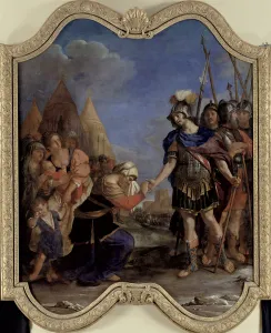 Volumnia before Coriolanus, 1643 (oil on canvas) Volumnia before Coriolanus, 1643 (oil on canvas)
