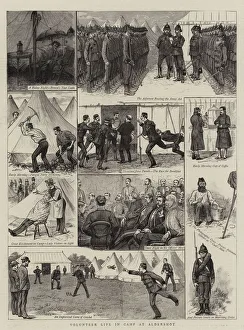 Officers Mess Gallery: Volunteer Life in Camp at Aldershot (engraving)