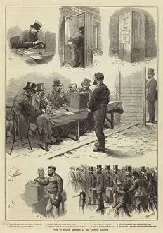 Vote by Ballot, Sketches at the Taunton Election (engraving)