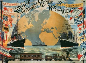 Voyage Around the World, poster for the Compagnie Generale Voyage Around the World, poster for the Compagnie Generale