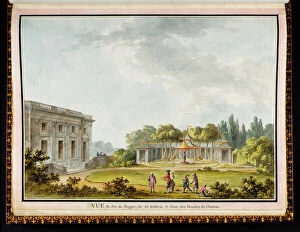 Palace Of Versailles Collection: Vue du jeu de Bague, de sa galerie et d une des facades du chateau