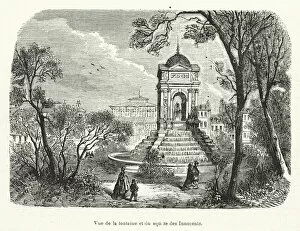 Vue de la fontaine et du square des Innocents (engraving)