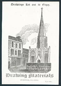 W Alexander & Son, booksellers and stationers, trade card (engraving)