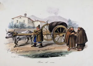 Wagon carrying wine barrel, 1839 (lithograph) Wagon carrying wine barrel, 1839 (lithograph)