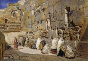 The Wailing Wall, Jerusalem, 1863 (pencil and watercolour) The Wailing Wall, Jerusalem, 1863 (pencil and watercolour)