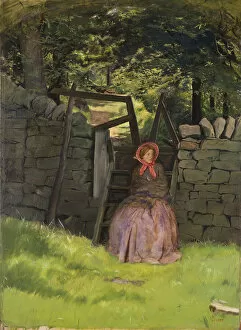 Waiting, 1854 (oil on panel)