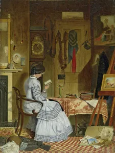 Artists Studio Gallery: Waiting for the Artist, 1859 (oil on canvas)