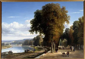 Walk to Saint Cloud Park Painting by Raymond Esbrat (1809-1856) 1850 Roanne Walk to Saint Cloud Park Painting by Raymond Esbrat (1809-1856) 1850 Roanne
