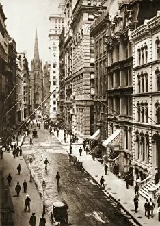 Wall Street Gallery: Wall Street, New York City, 1898 (litho)
