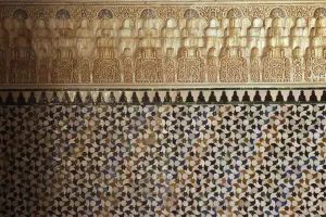 Detail of wall tiles in the Patio de los Mirtos (ceramic) Detail of wall tiles in the Patio de los Mirtos (ceramic)