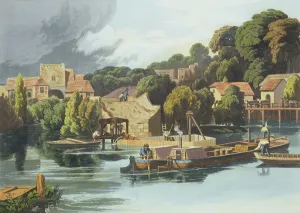 Wallingford Castle in 1810 During Bridge Repairs, engraved by Robert Havell the Younger Wallingford Castle in 1810 During Bridge Repairs, engraved by Robert Havell the Younger