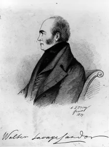 Walter Savage Landor (1775-1864) (pencil on paper) (b&w photo) Walter Savage Landor (1775-1864) (pencil on paper) (b&w photo)