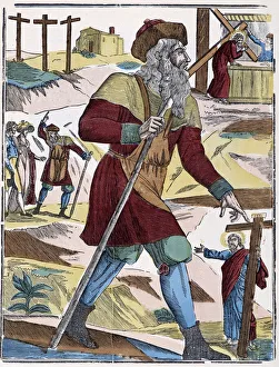 The wandering Jew - image of Epinal, 19th century The wandering Jew - image of Epinal, 19th century