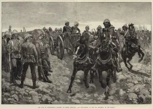 The War in Afghanistan, Battery of Horse Artillery and Detachment of the 66th Regiment on the March (engraving) The War in Afghanistan, Battery of Horse Artillery and Detachment of the 66th Regiment on the March (engraving)
