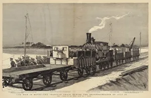 Anglo Egyptian War Gallery: The War in Egypt, the Ironclad Train during the Reconnaissance of 28 July (engraving)