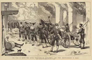 Anglo Egyptian War Gallery: The War in Egypt, the Naval Occupation of Alexandria, the First Reconnaissance in Force (engraving)