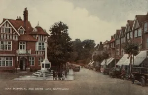 War Memorial and Green Lane, Northwood, London (colour photo) War Memorial and Green Lane, Northwood, London (colour photo)