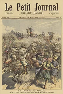 North African Gallery: War in Morocco (colour litho)