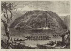 The War in New Zealand, the Alexandra Redoubt at Tuakau, on the Waikato River The War in New Zealand, the Alexandra Redoubt at Tuakau, on the Waikato River